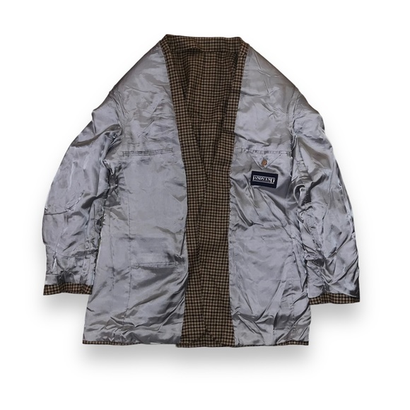 Lands’ End Sport Coat Blazer Silk Wool Jacket Men’s 42L Two Button Check USA - Picture 5 of 9